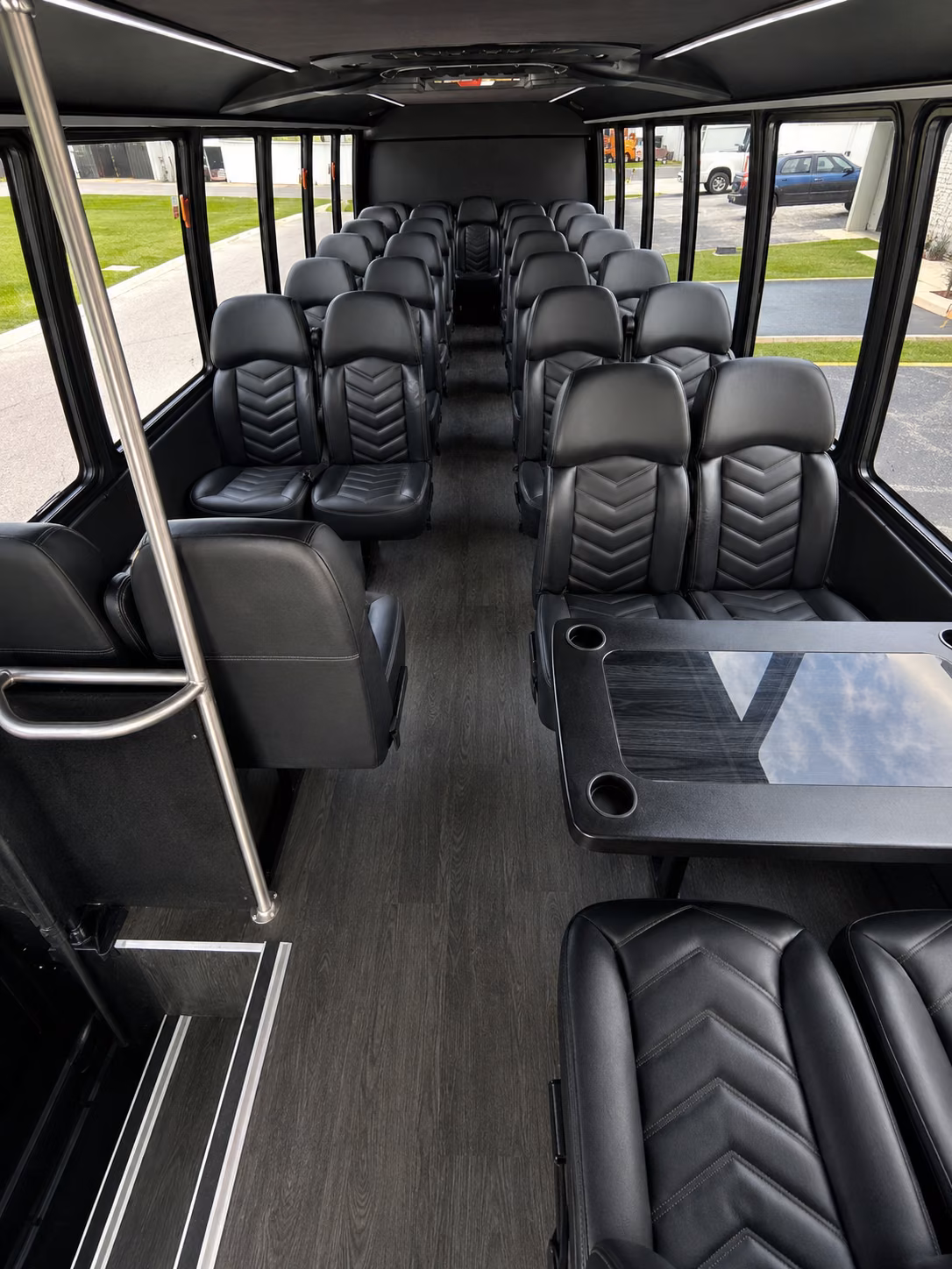 edinburg 18 passenger minibus inside