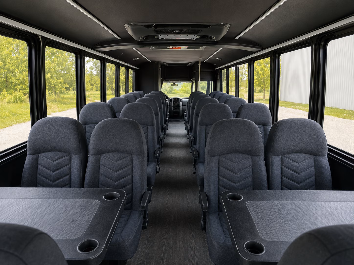 edinburg 18 passenger minibus interior