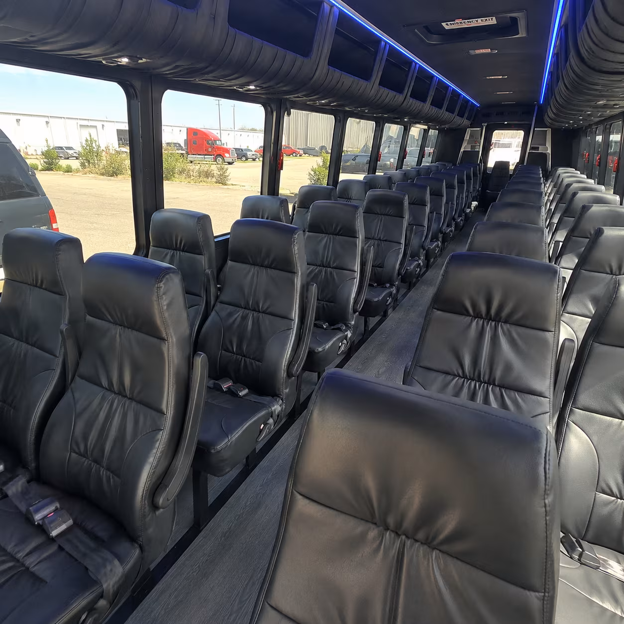 edinburg 28 passenger minibus interior
