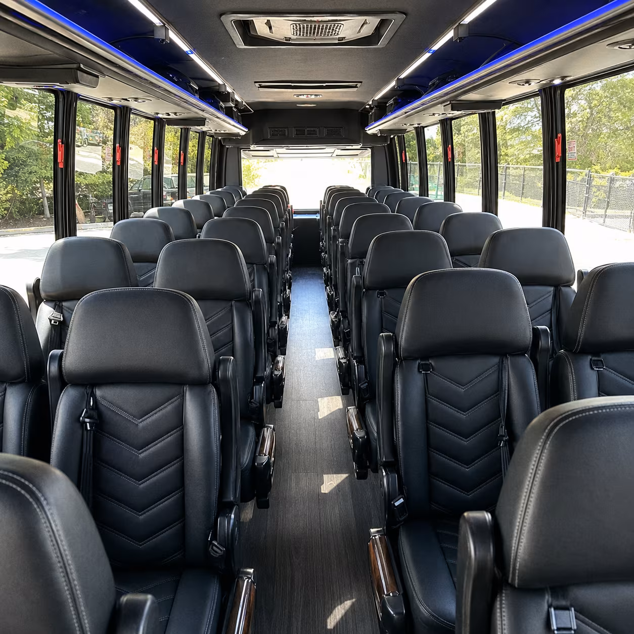 edinburg 30 passenger minibus interior