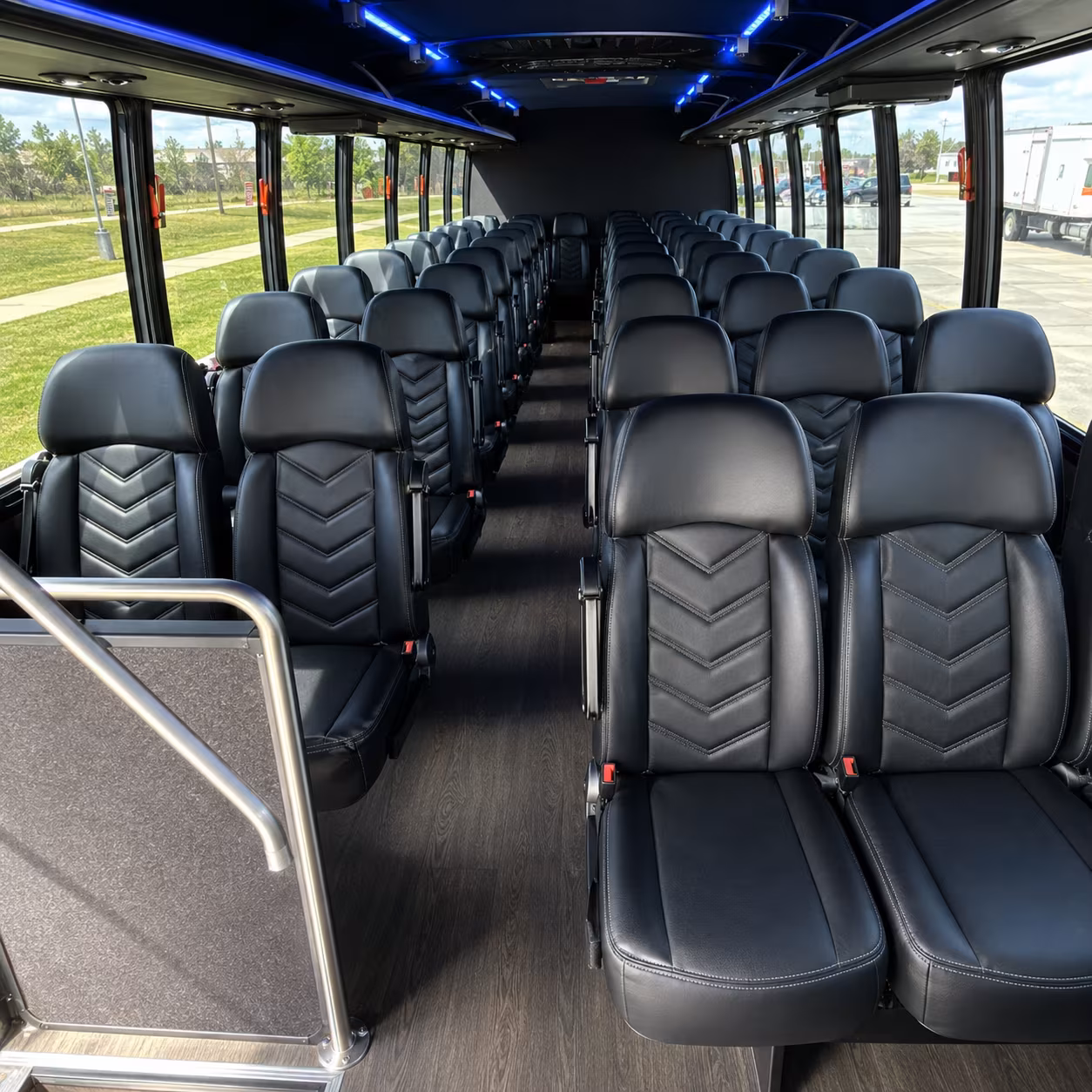 edinburg 35 passenger minibus inside