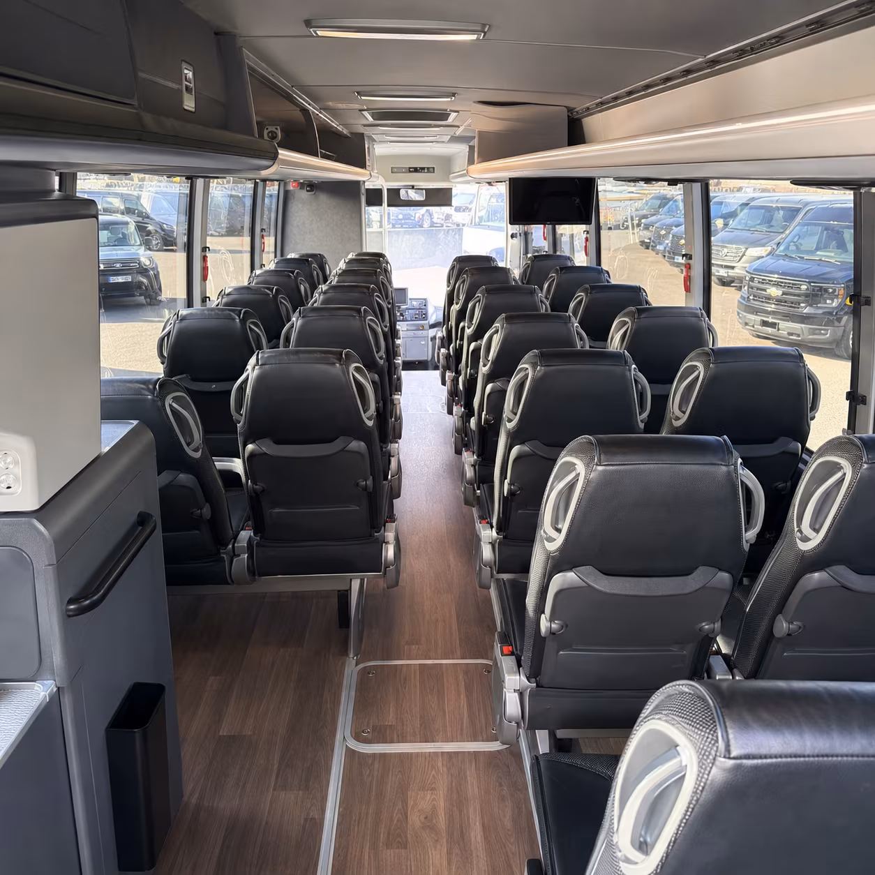 edinburg 56 passenger charter bus interior