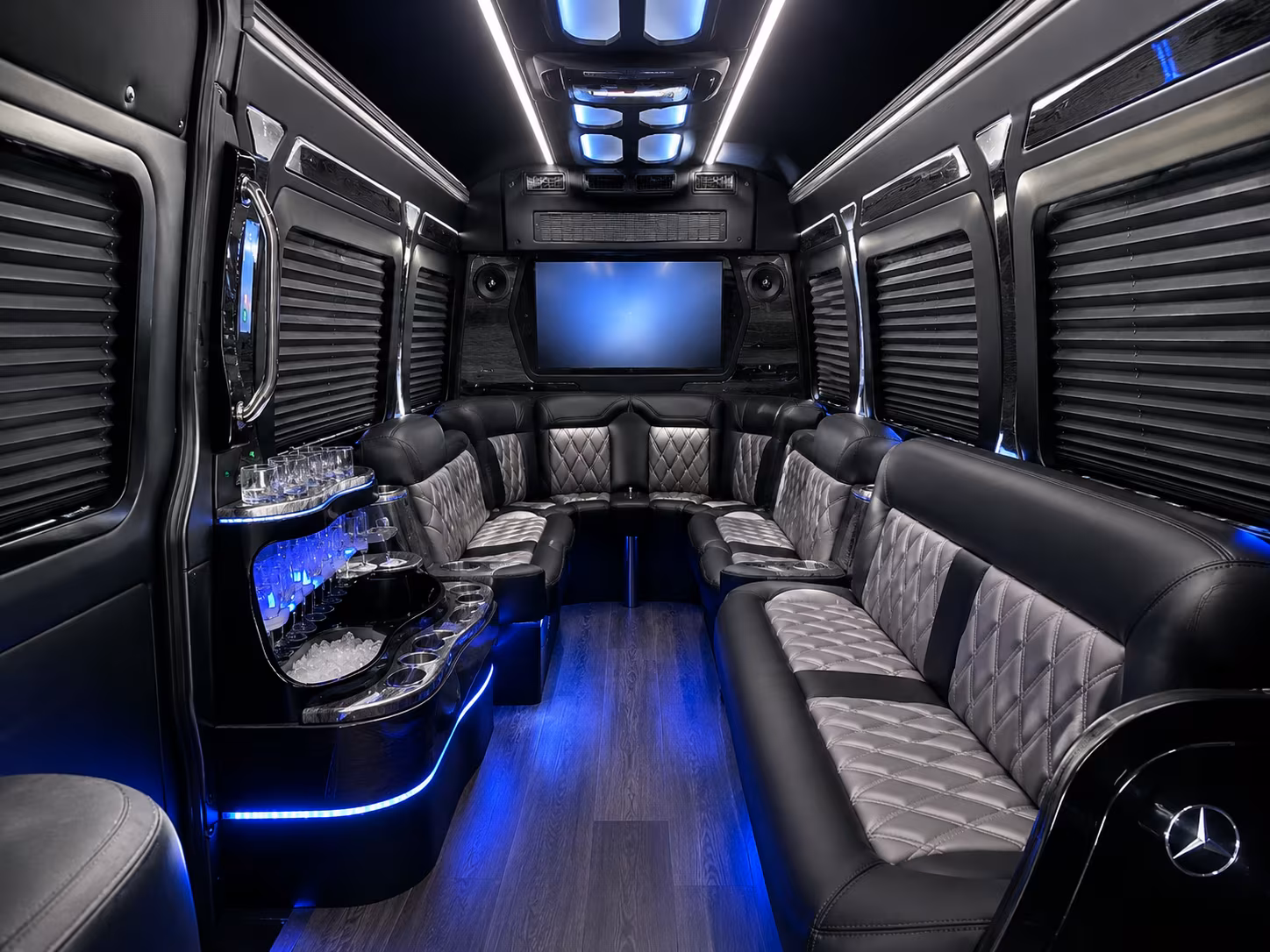 edinburg sprinter limousine interior